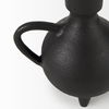Cyrus Black Spherical Vase with Flute Decorative Object, by Mercana, 5.12" length x 3.94" width x 7.48" height thumbnail 11
