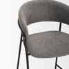 Carolyn Low Back 25.9in Seat Counter Stool | Gray Fabric, Counter & Bar Stool by Mercana, 19.3" length x 20.4" width x 35.75" height thumbnail 9