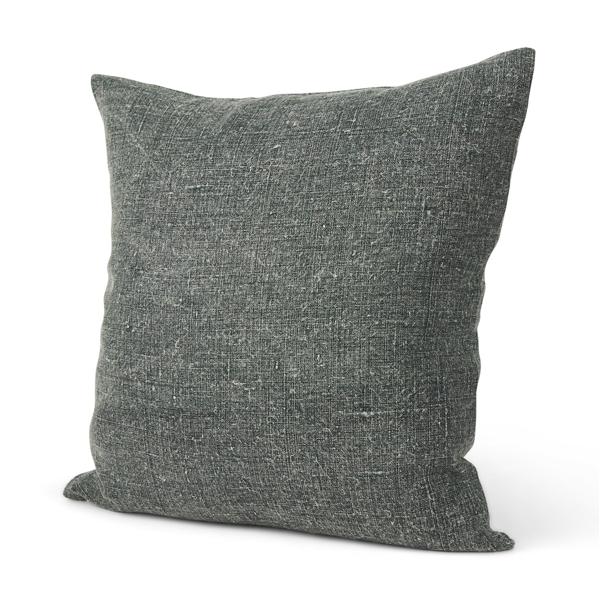 Jack 22x22 Green Linen Square Decorative Pillow Cover, by Mercana, 22" length x 22" width x 0.2" height View 1