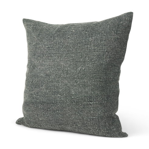 Jack 22x22 Green Linen Square Decorative Pillow Cover
