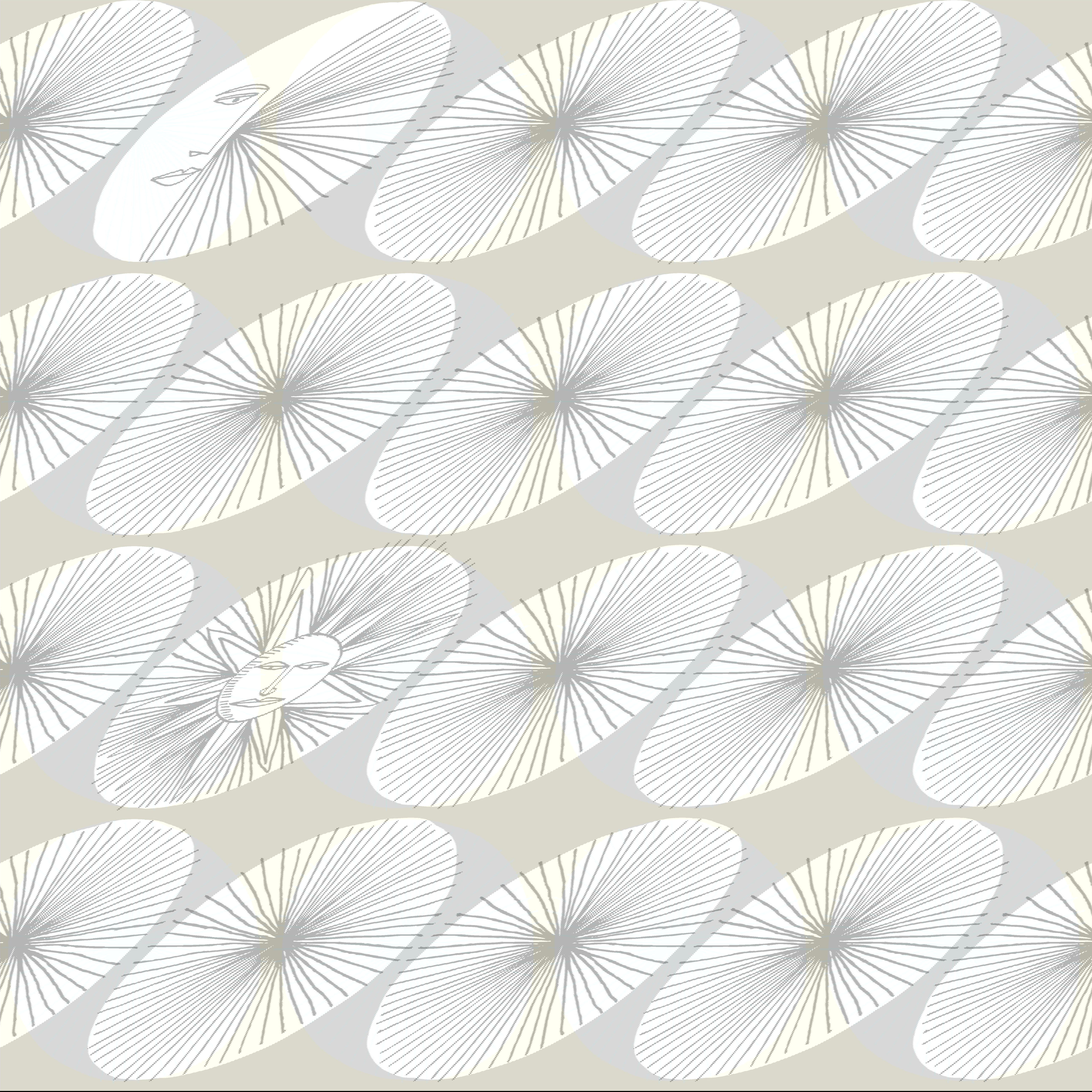 Soho Starburst Silver Peel & Stick Wallpaper large image 
