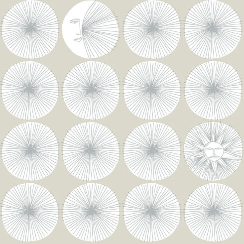 Soho Starburst Silver Peel & Stick Wallpaper