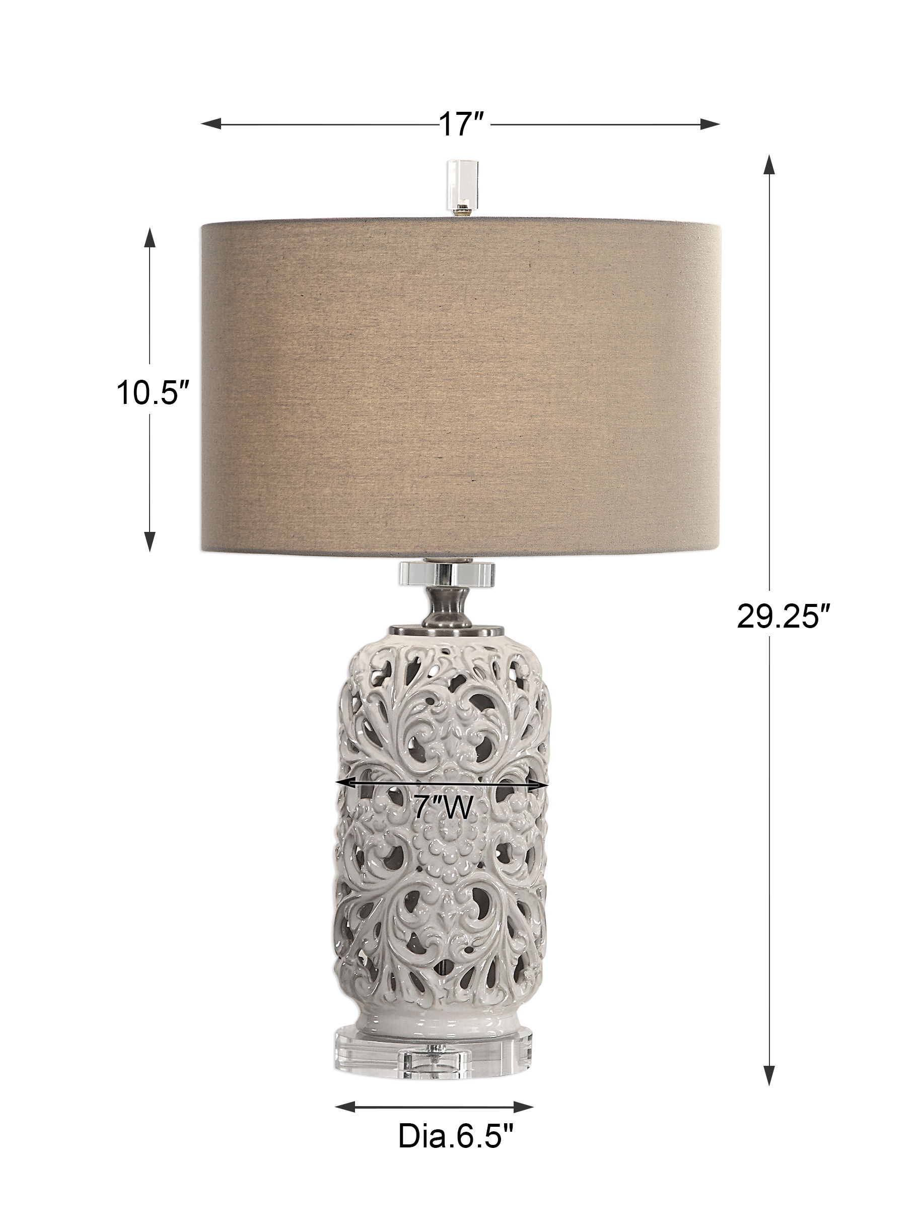 Dahlina Ceramic Table Lamp large image 