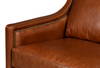 Philipe Distilled Leather Sofa Brown, by Sarreid, 7' width x 3' height thumbnail 10