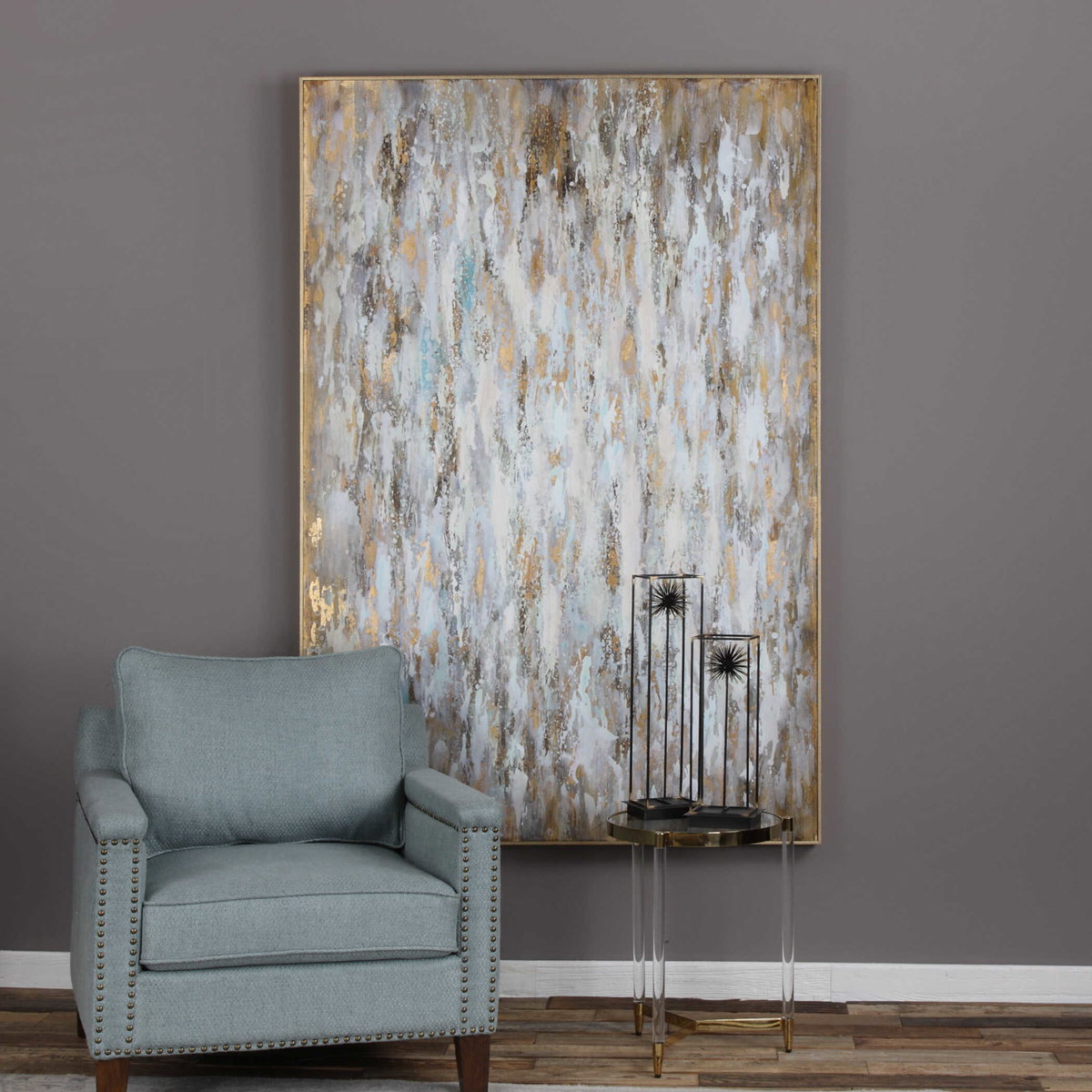 Bright Morning Abstract Art, Painting by Uttermost, 48.75" width x 72.75" height x 2.25" depth View 2