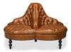 Lobby Sofa, Cuba Brown, Seating by Sarreid, 57" length x 57" width x 39" height thumbnail 2