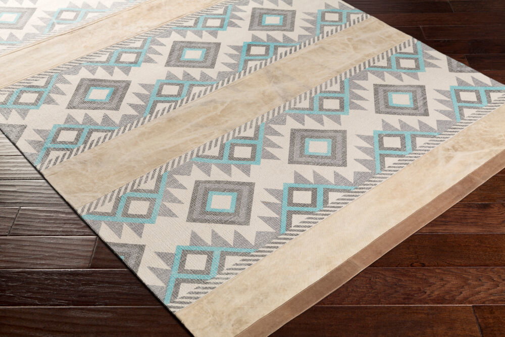 Lasso Handmade Rug, by Surya, 1'6" length x 1'6" width