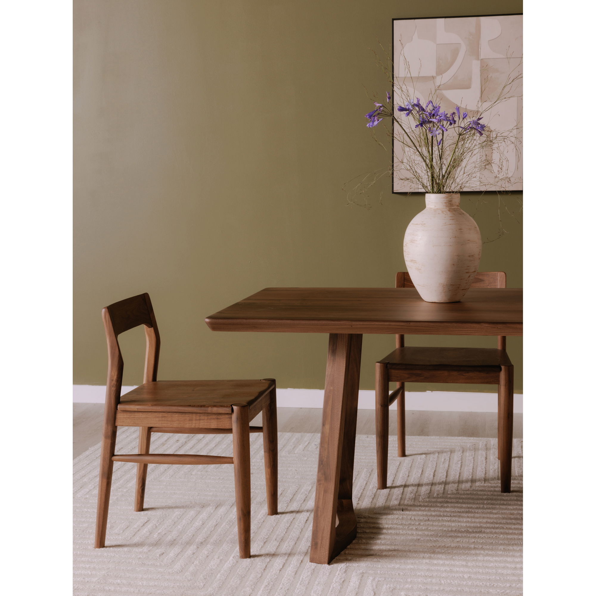 Owing Dining Chair Walnut Brown - Set Of Two, by Moe's Home, 19.5" width x 30" height x 20" depth View 8