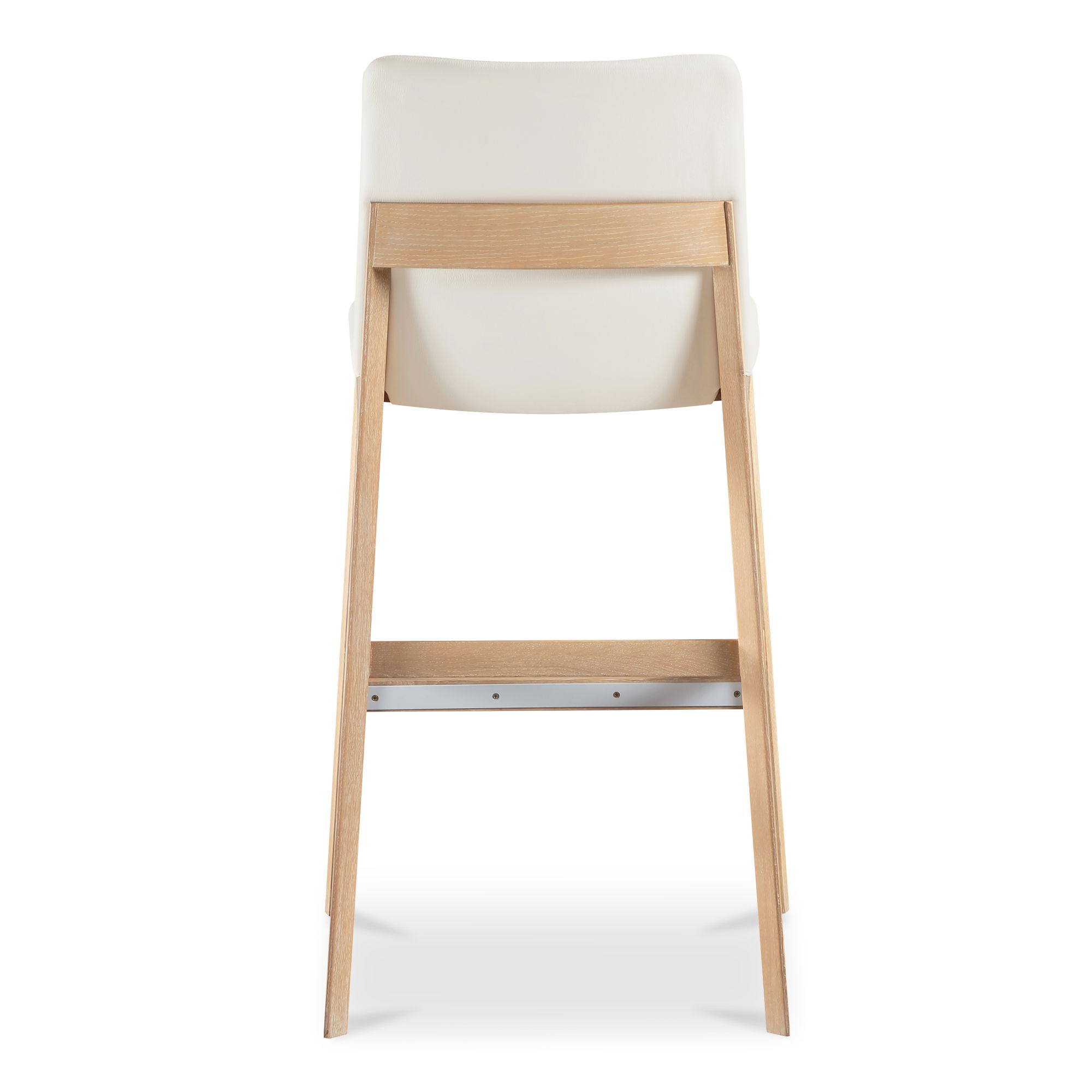 Deco Oak Barstool Pvc White, Counter & Bar Stool by Moe's Home, 22.3" width x 43.3" height x 21" depth View 4