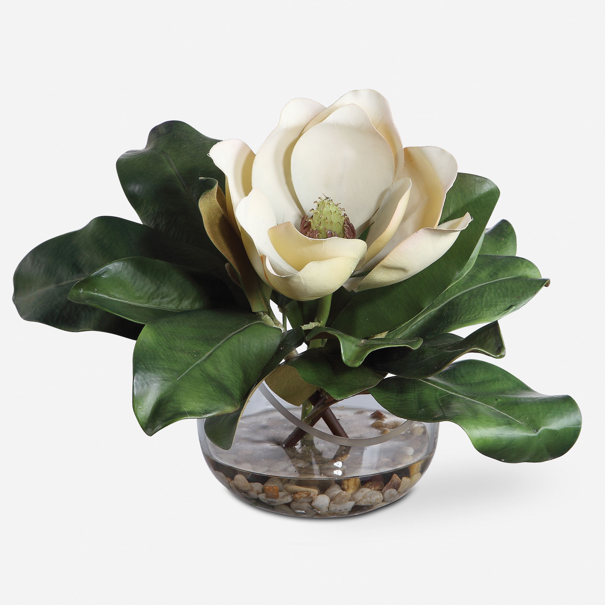Celia Silk Magnolia Accent, Decorative by Uttermost, 13" width x 11.75" height x 10.25" depth View 1