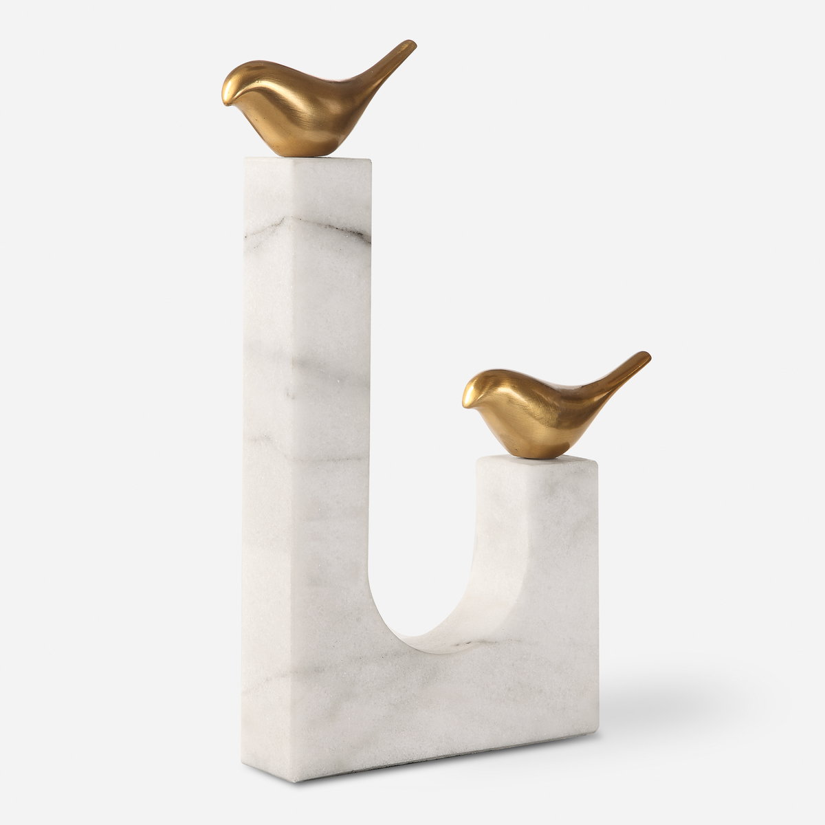 Songbirds Brass Sculpture, Figurines & Statue by Uttermost, 10.75" width x 13.25" height x 1.75" depth View 1