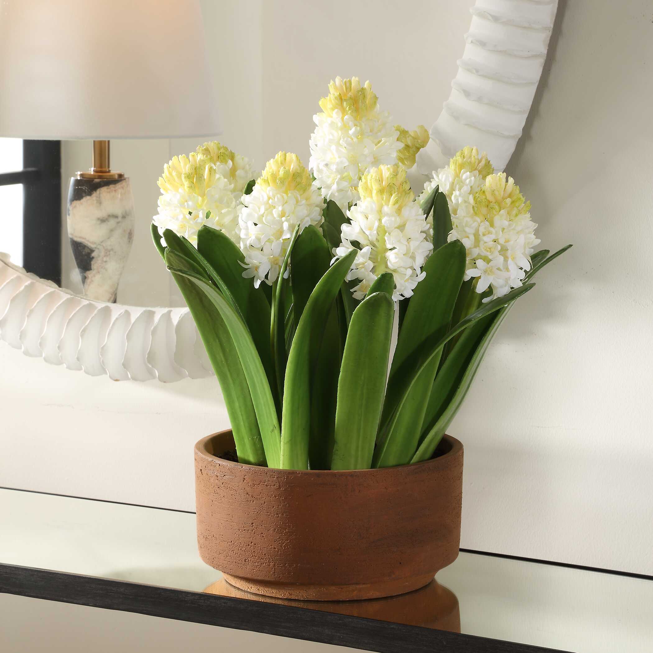 Sincerity Potted Hyacinth Plant, Decorative by Uttermost, 16.5" width x 16.5" height x 17.25" depth View 2