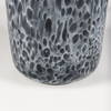Masai Medium Black Mottled Glass Vase, by Mercana, 6.5" length x 6.5" width x 12.4" height thumbnail 9