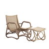 Bodega Wicker Lounge Chair + Ottoman in Mushroom thumbnail 3