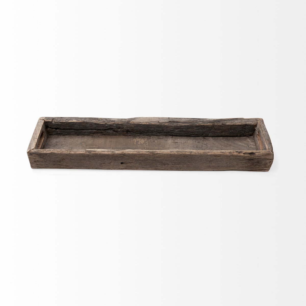 Vernon (Medium) 30L x 7W Brown Reclaimed Wood Tray, Decorative Tray by Mercana, 30" length x 7" width x 3" height View 3