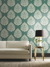 Teardrop Damask Teal Wallpaper thumbnail 2