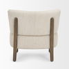 Vyra Dark Brown Wood with Cream Fabric Accent Chair thumbnail 5