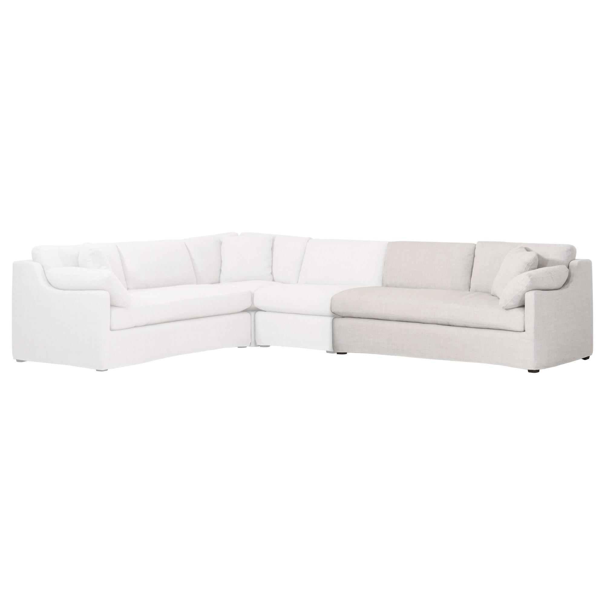 Lena Modular Slipcover 2-Seat Right Slope Arm Sofa Lena Modular Slipcover 2-Seat Right Slope Arm Sofa large image