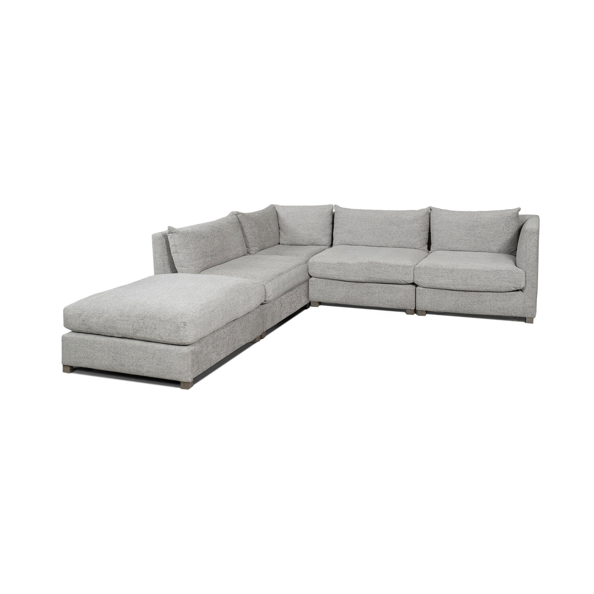 Valence Medium Gray Arm Pillow Sectional Piece, Sectional Sofa by Mercana, 17.72" length x 0.39" width x 27.56" height View 9