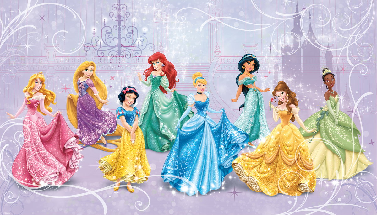 Disney Princess Royal Debut Wall Mural, Wallpaper by York Wall, 1'6" length x 1'6" width x 0.02" depth