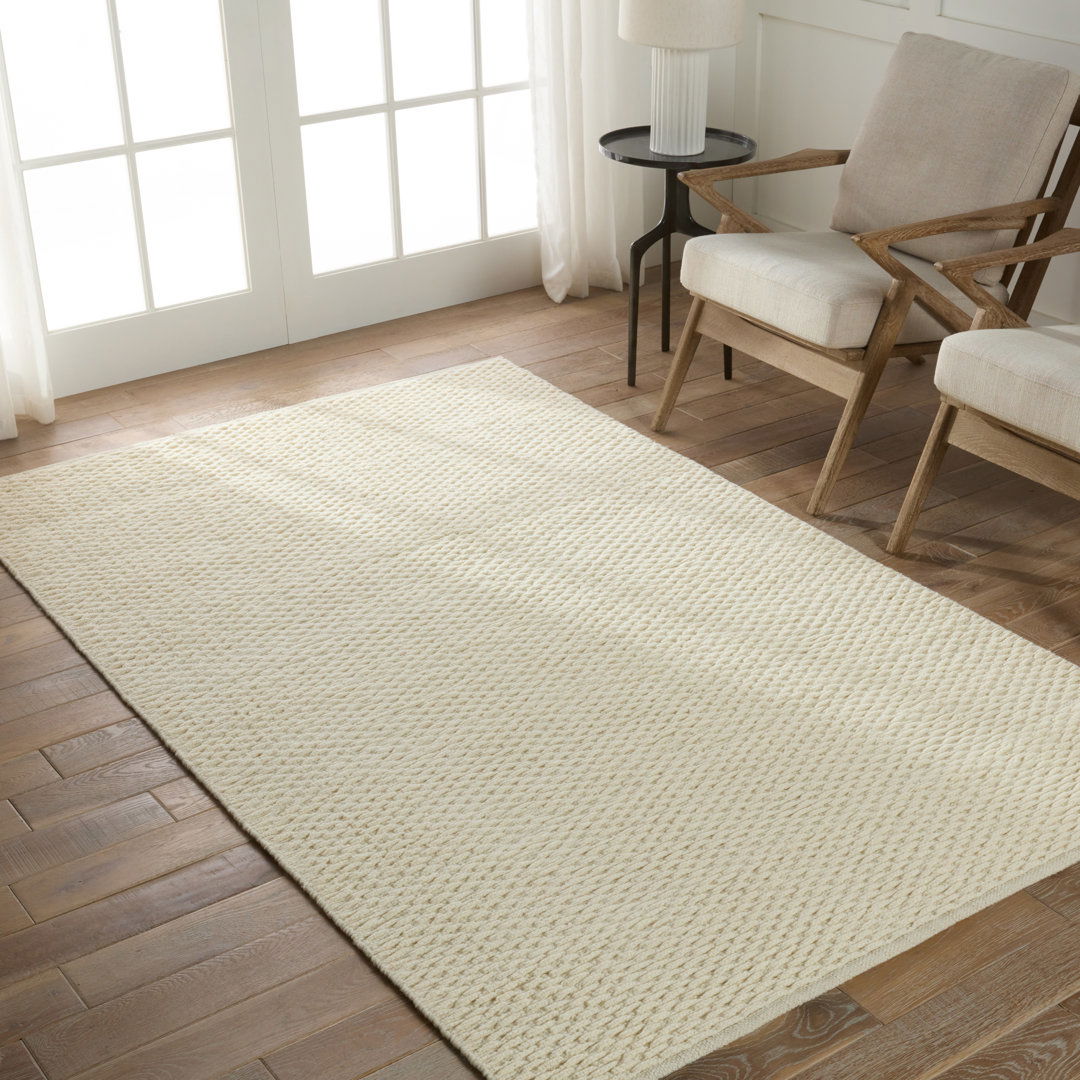 Windcroft Handmade Solid Cream Rug large image 