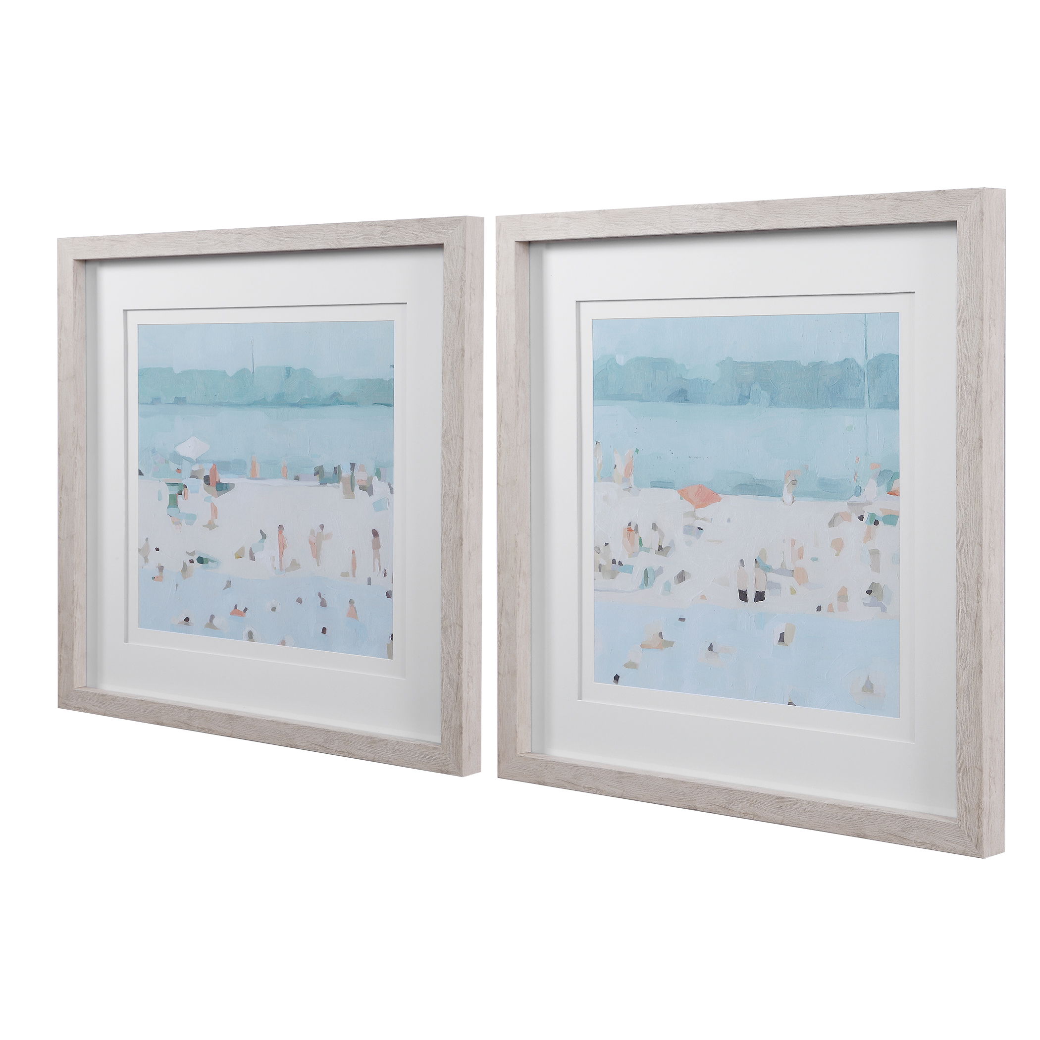 Sea Glass Sandbar Framed Prints, Set/2 large image 