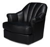Scoth Swivel Chair In Distilled Lthr,Blk, Seating by Sarreid, 35" length x 39" width x 35" height thumbnail 1