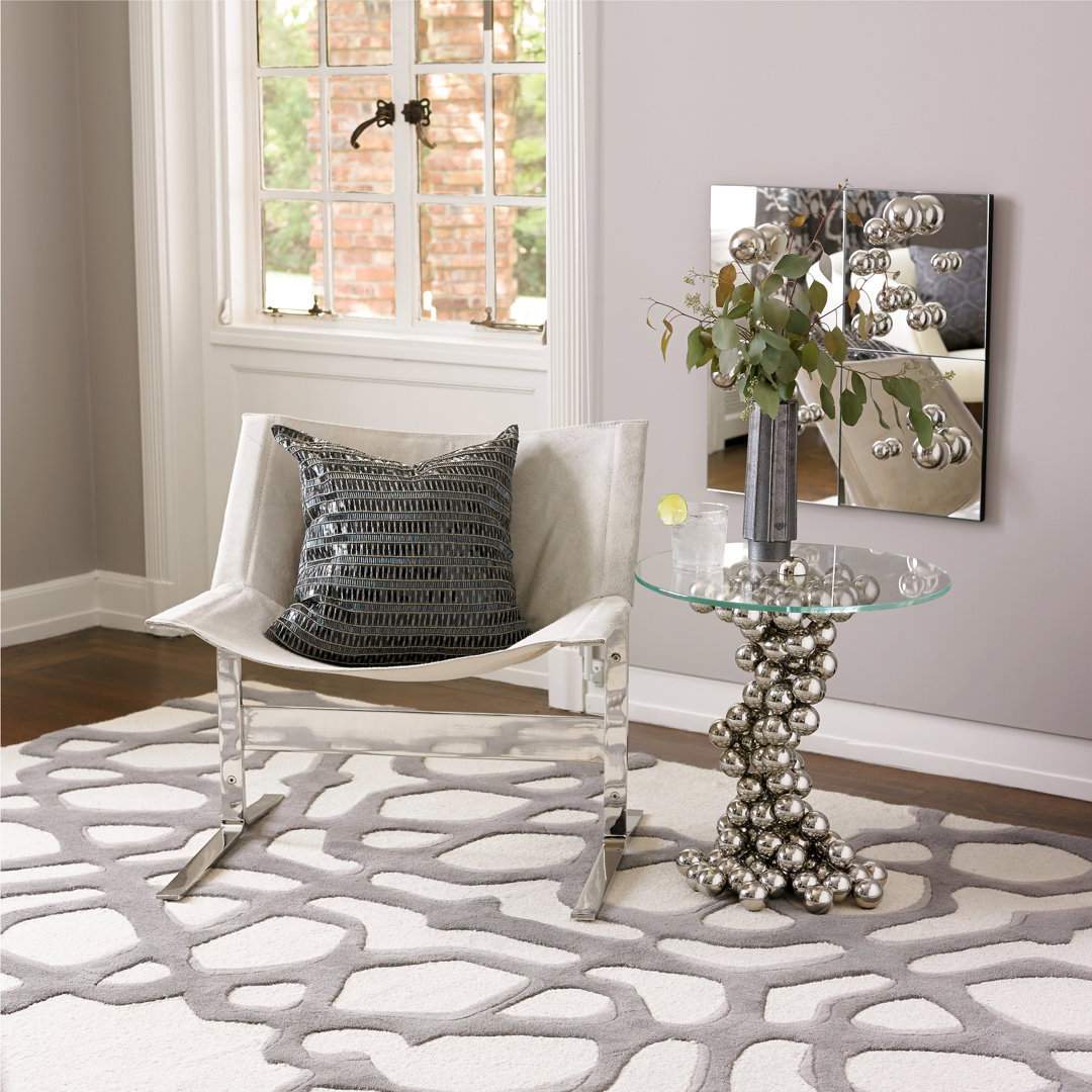 Sphere Table-Nickel, Side & End Table by Global Views, 20" width x 21.5" height x 20" depth View 4