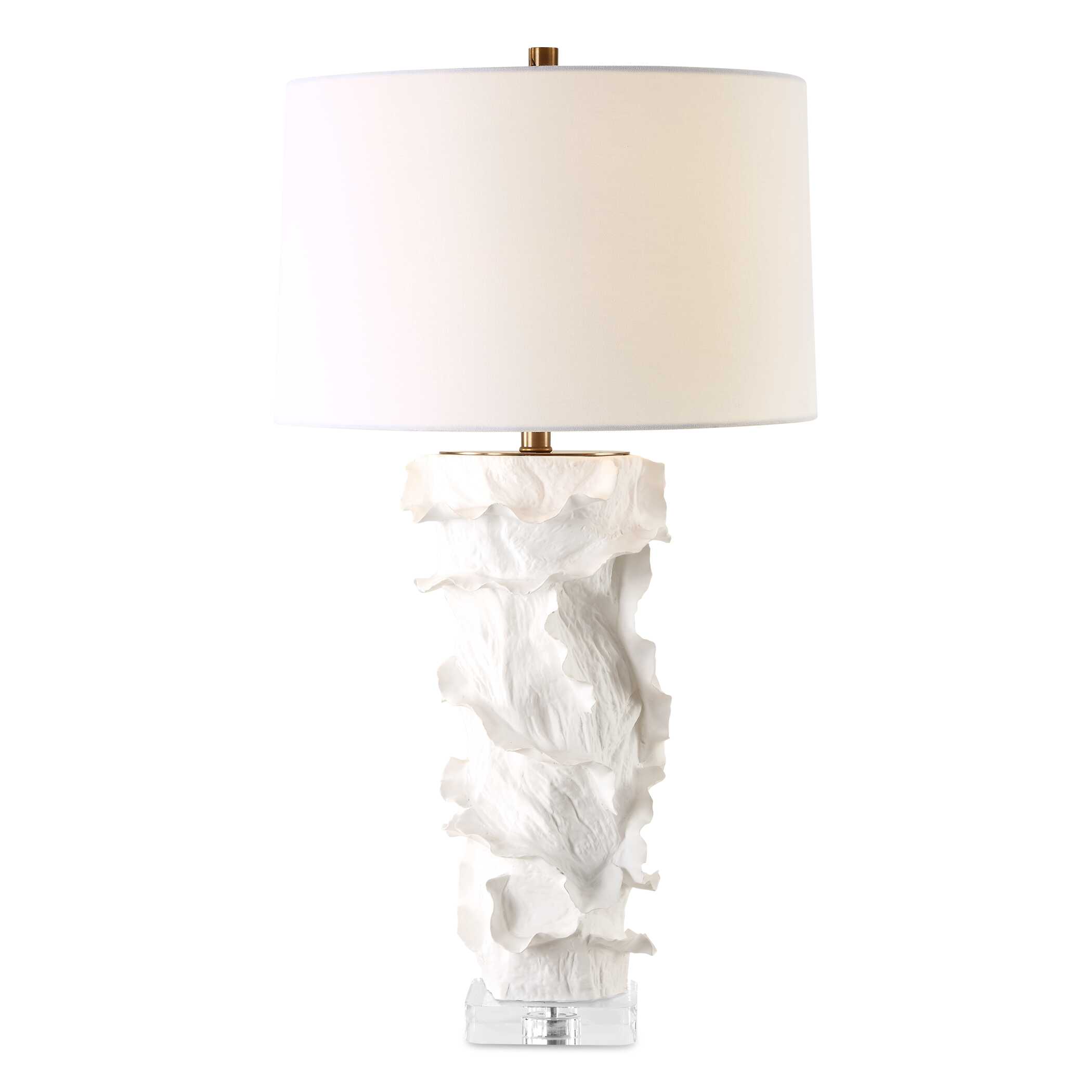 Wisp White Table Lamp, by Uttermost, 18" width x 32.5" height x 18" depth View 1