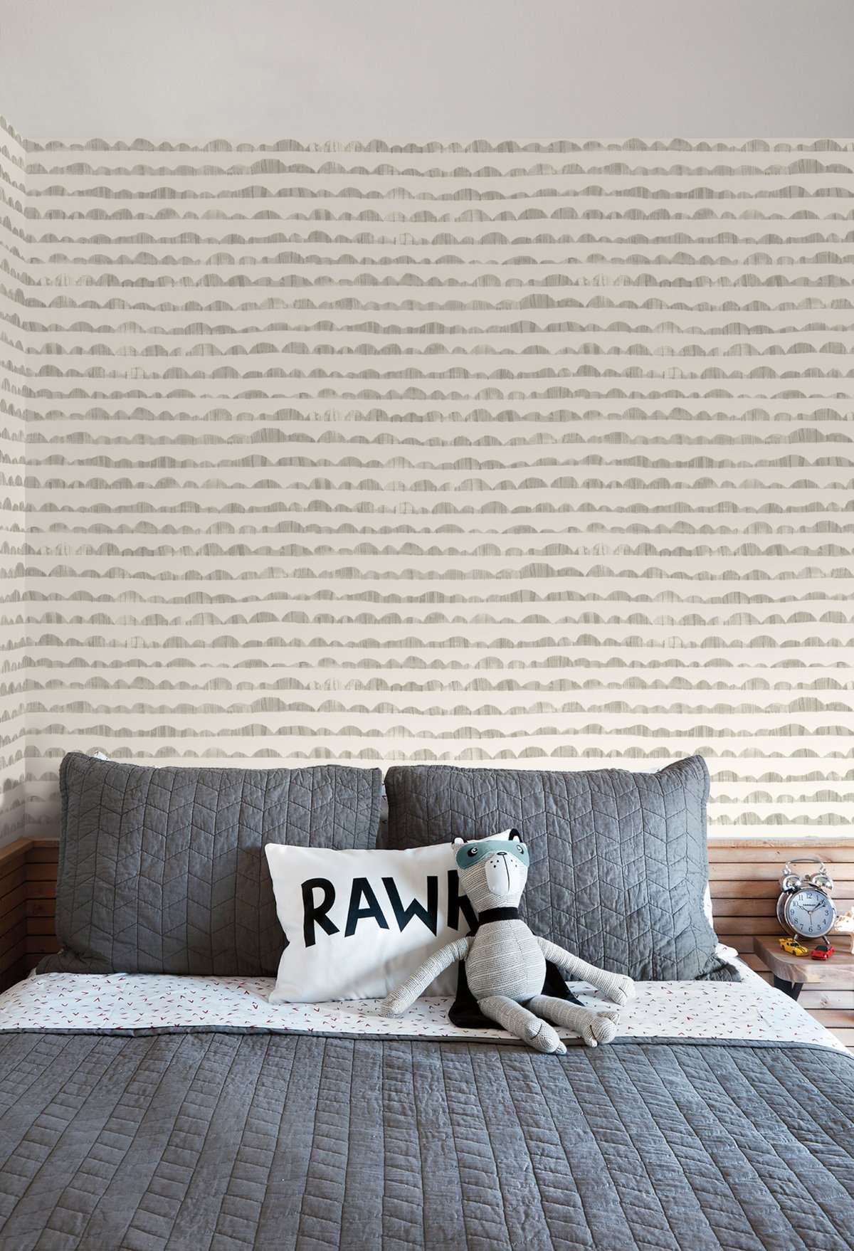 Hill & Horizon Grey Wallpaper, by York Wall, 33' length x 1'8.5" width x 0.02" depth View 2