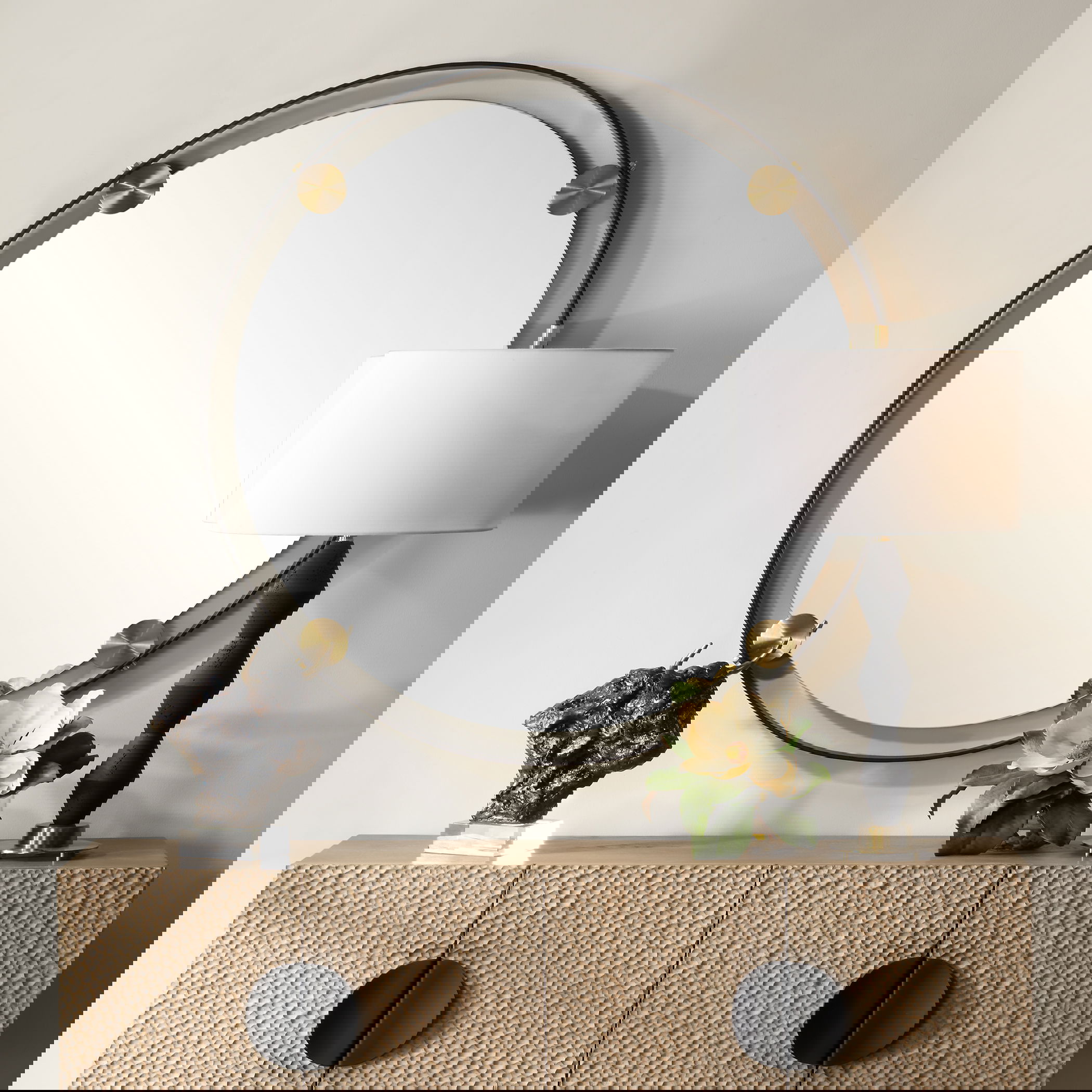 Radius Round Bronze Iron Mirror large image 