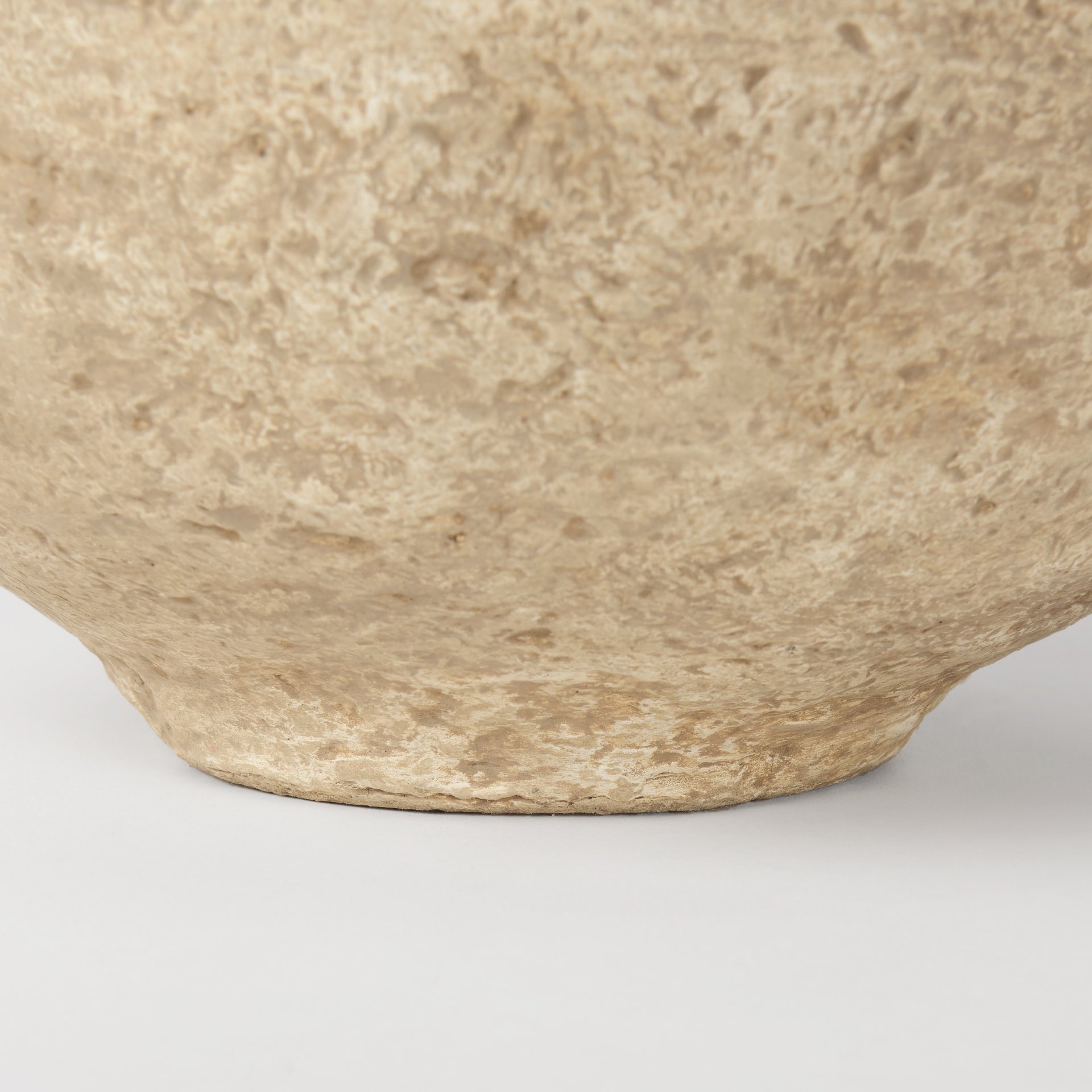 Ritu Large Beige Paper Mache Pot Vase, by Mercana, 12" length x 12" width x 12" height View 8