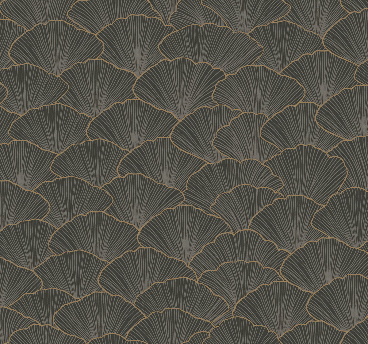 Luminous Gingko Grey Wallpaper, by York Wall, 27' length x 2'3" width x 0.02" depth