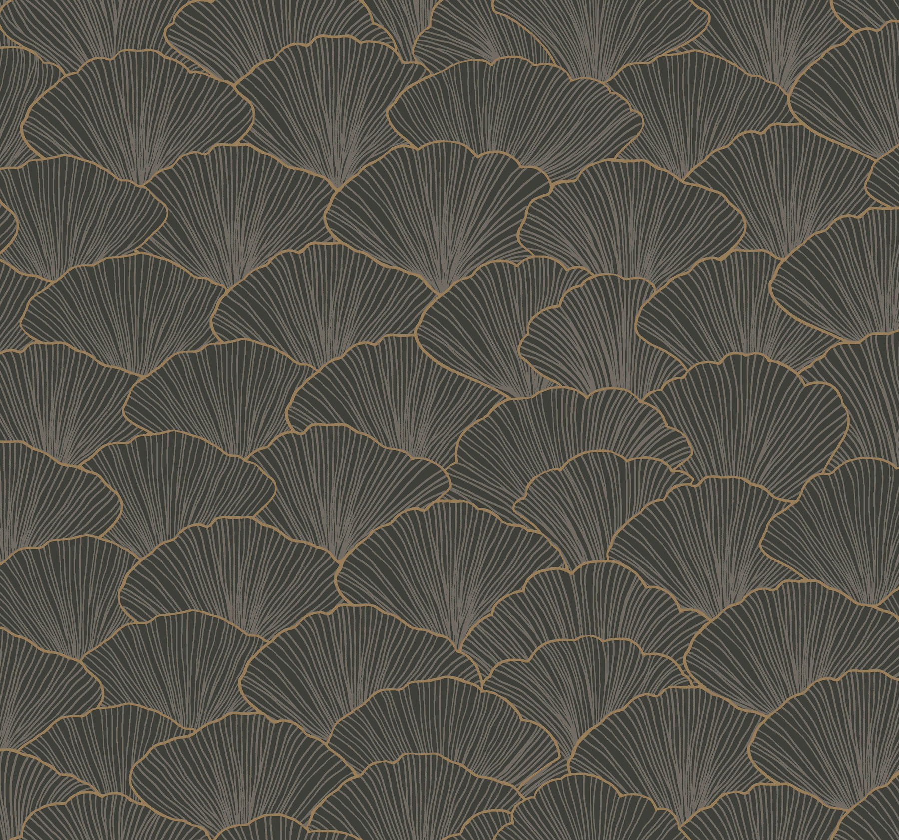 Luminous Gingko Grey Wallpaper large image 