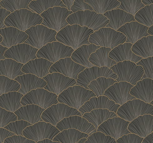 Luminous Gingko Grey Wallpaper