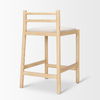 Sam Counter Stool with Light Brown Wood Frame and Beige Upholstered Seat, Counter & Bar Stool by Mercana, 19" length x 18.25" width x 33.75" height thumbnail 7