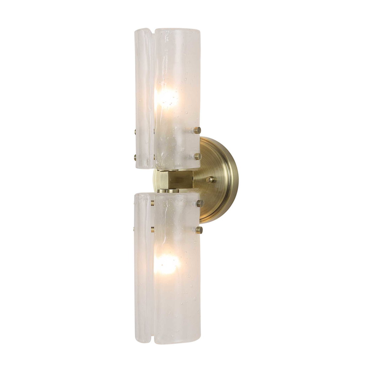 Mistie 2 Light Glass Sconce, Ceiling Light by Uttermost, 5.12" width x 17" height x 5.25" depth View 1