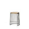 Seagram 25.6' Seat Height Brown Wood Seat Black Metal Frame Stool thumbnail 0