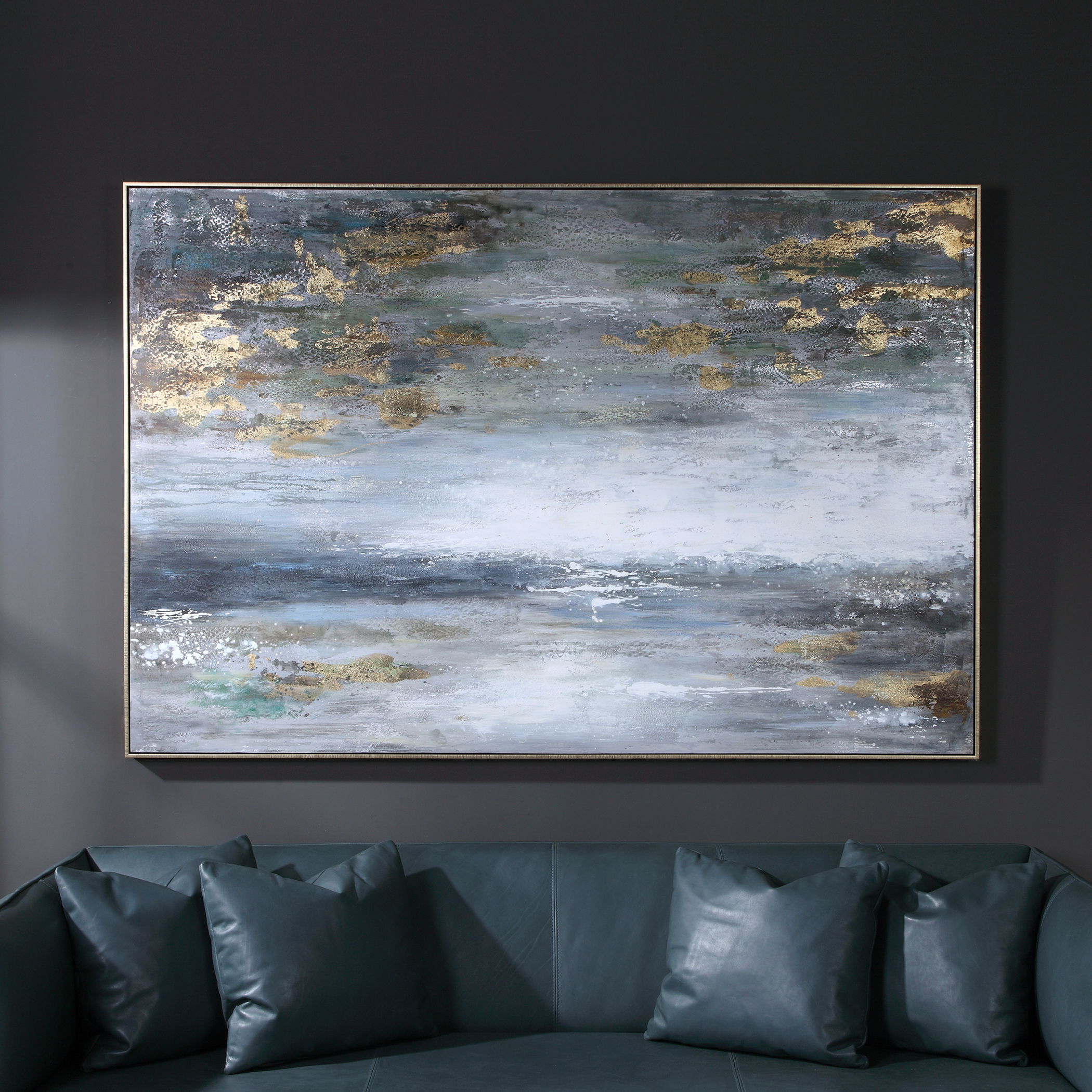 Dawn To Dusk Hand Painted Art, Painting by Uttermost, 73" width x 49" height x 2.25" depth View 2