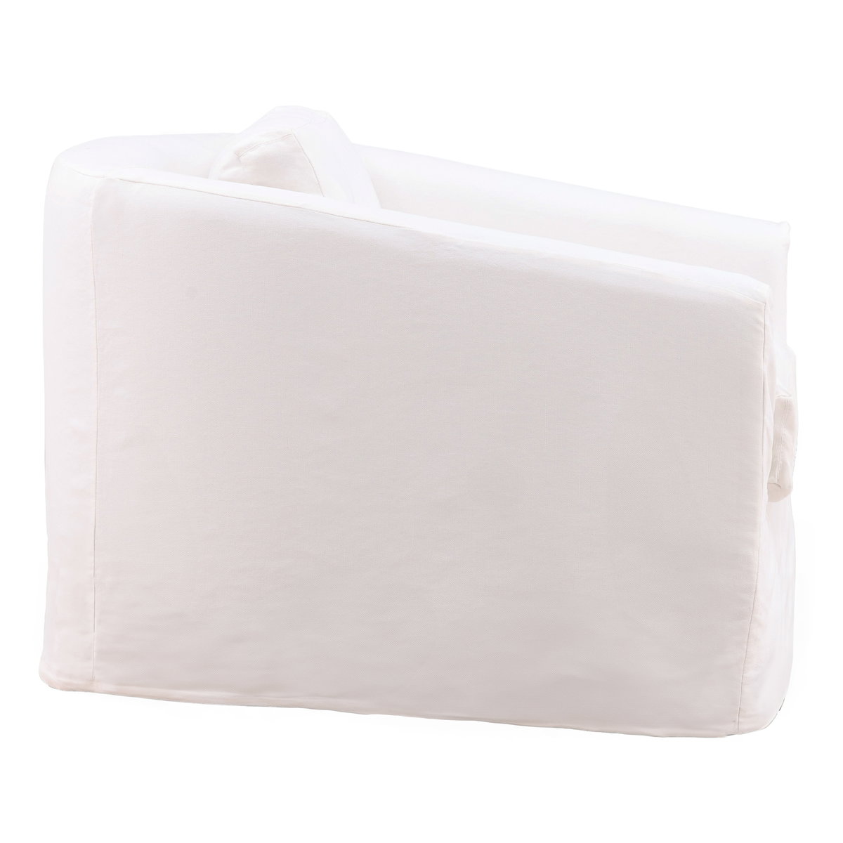 Violeta Sofa Chair Slipcover White, Sofas & Sectional by Dovetail, 40.63" width x 30" height x 41" depth View 3