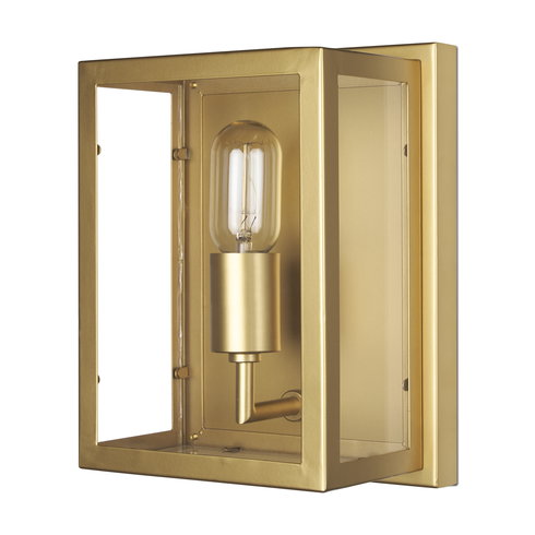 Cairn Brushed Gold Metal with Glass 1-Light Wall Sconce