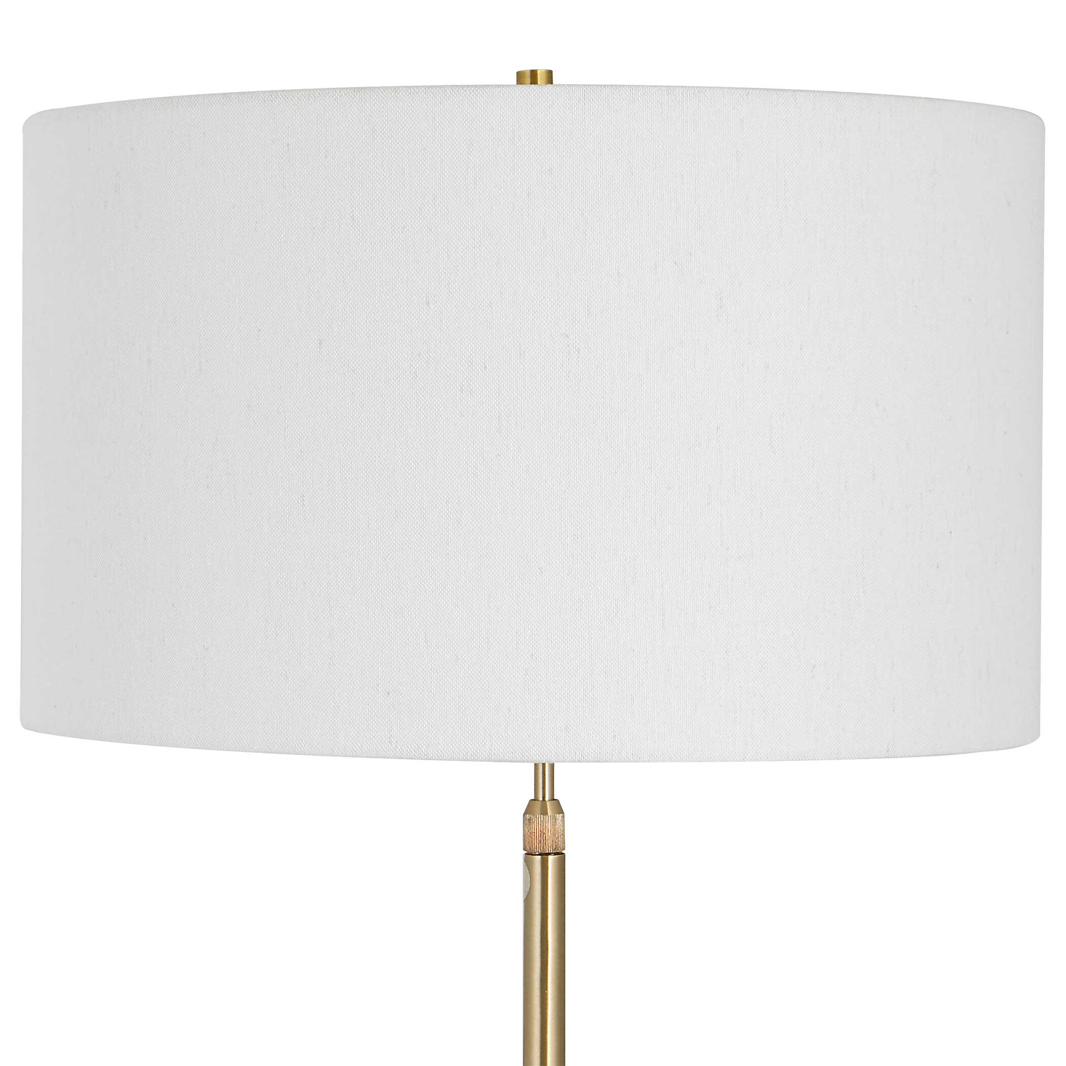 Prominence Brass Floor Lamp, by Uttermost, 17" width x 69.75" height x 17" depth View 7