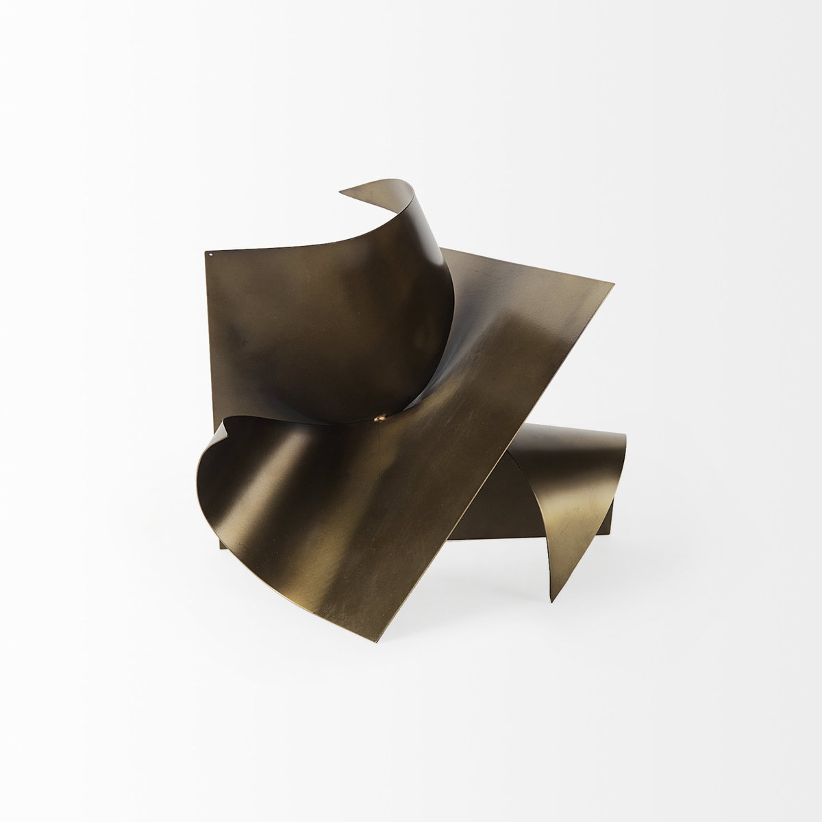 Francesca Antique Gold Metal Sculptural Decorative Object, by Mercana, 11.81" length x 11.81" width x 11.81" height View 7