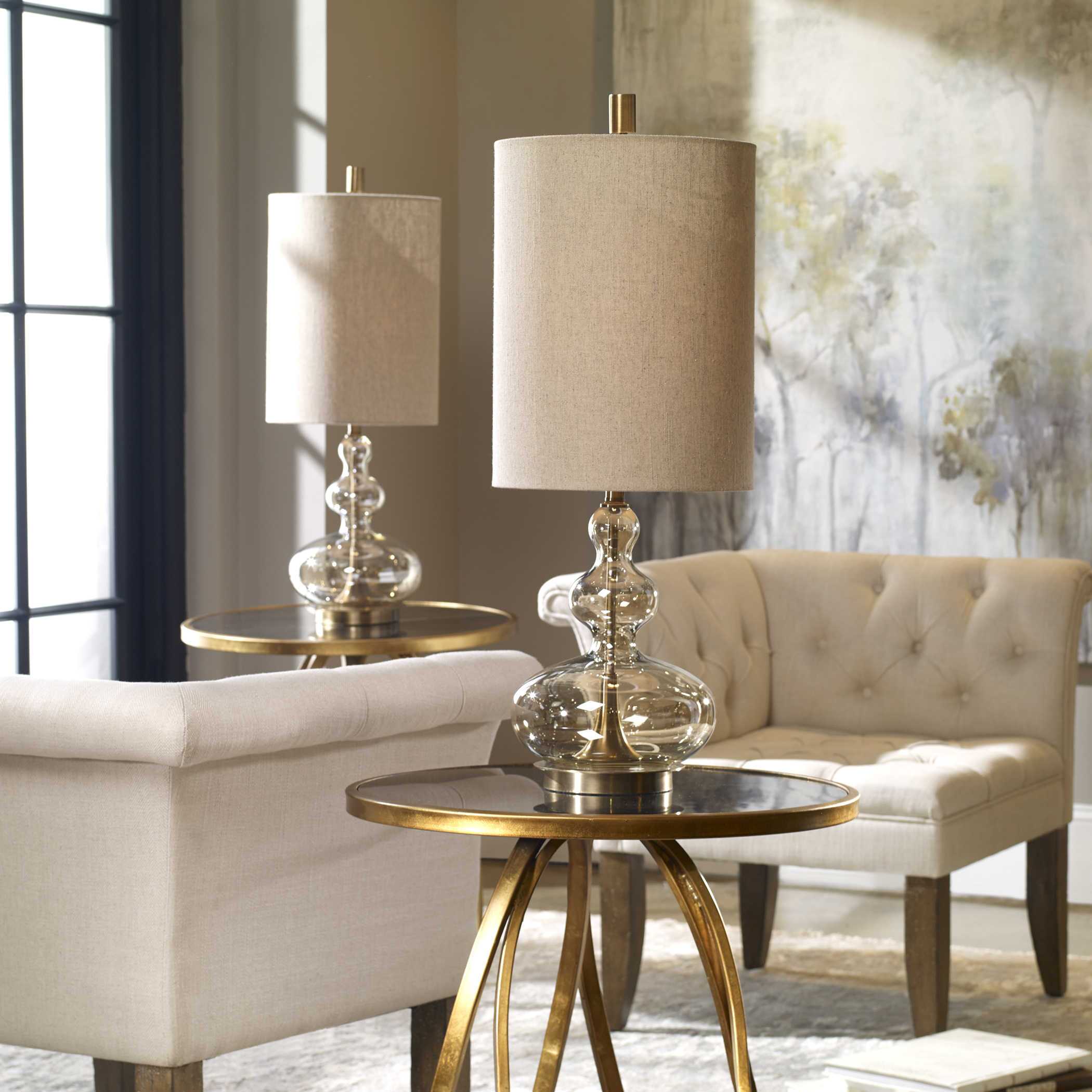 Formoso Amber Glass Table Lamp large image 