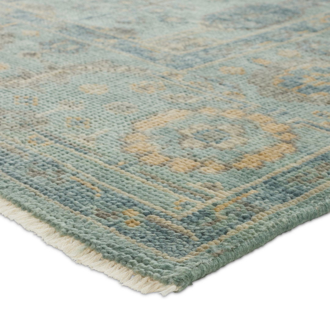 Jaipur Living Rehema SLN22 Handknotted Floral Blue Area Rug (8'6'x11'6') large image 