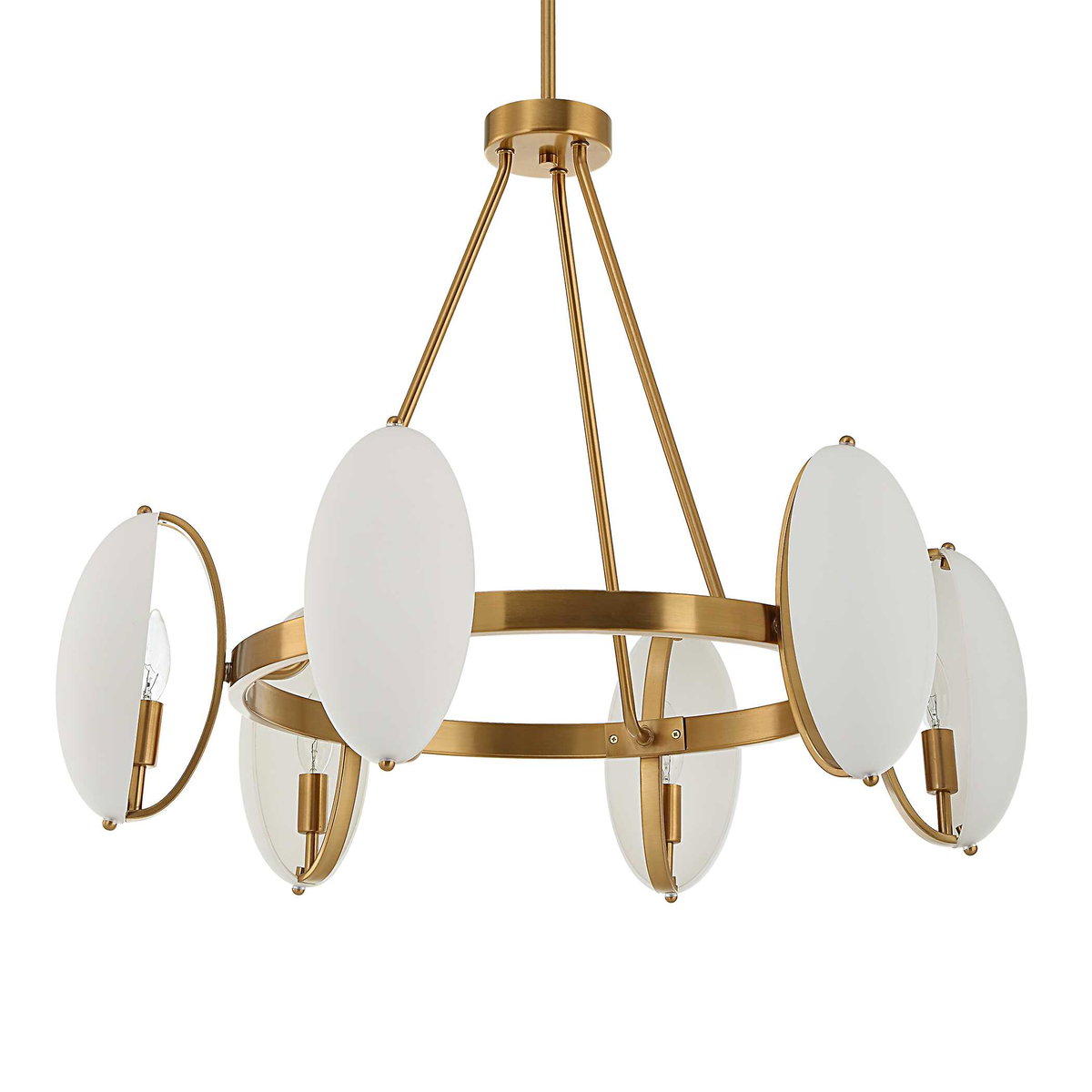 Oviform 6 Light Round Chandelier, by Uttermost, 30.25" width x 25" height x 30.25" diameter x 30.25" depth View 5