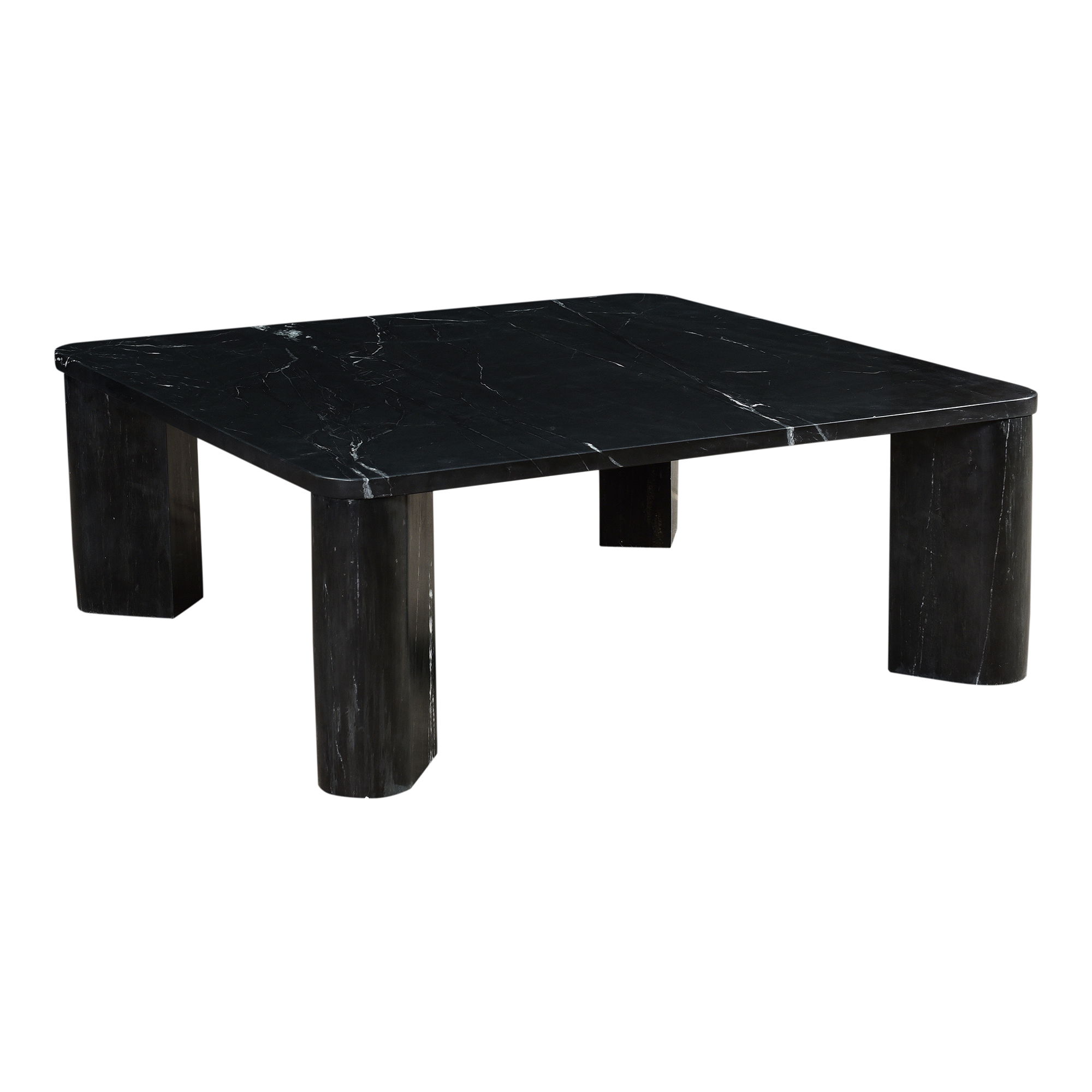 Segment Coffee Table Jetty Black, by Moe's Home, 35.5" width x 13" height x 35.5" depth View 2