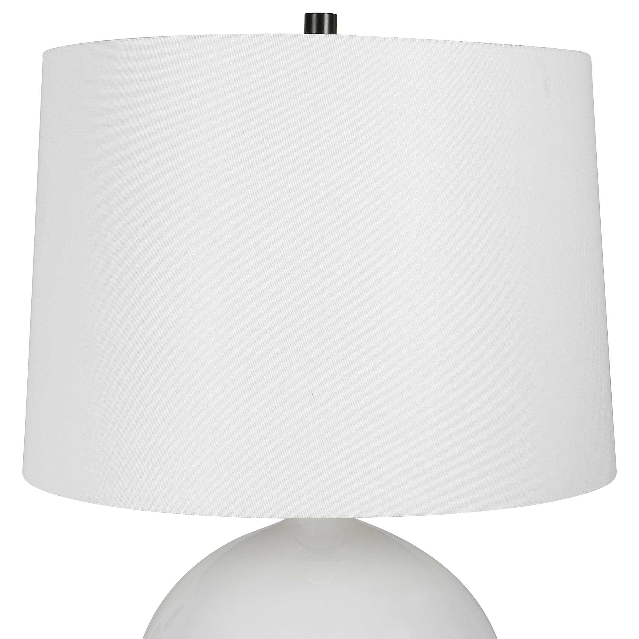 Collar Gloss White Table Lamp large image 
