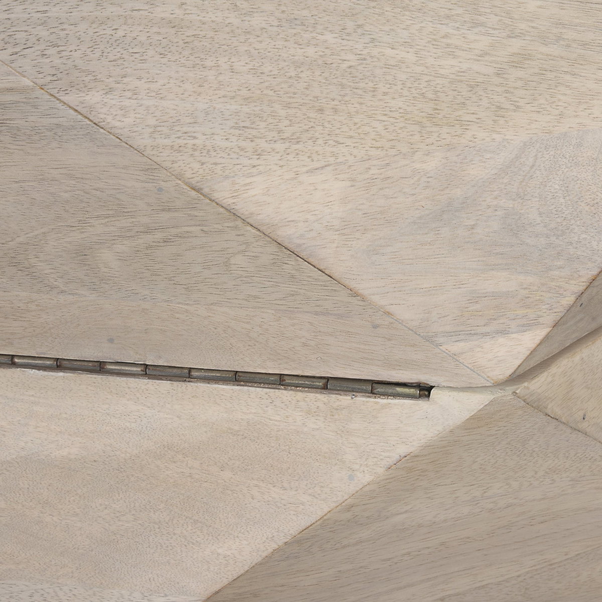 Arreto 36' Hexagonal Hinged Solid Wood Top and Base Coffee Table, by Mercana, 36" length x 36" width x 15" height View 9