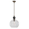 Mendota 1 Light Glass Pendant, by Uttermost, 13.75" width x 19" height x 13.75" diameter x 13.75" depth thumbnail 3
